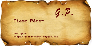 Giesz Péter névjegykártya